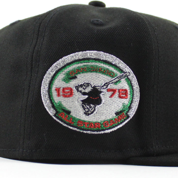 Montreal Expos 1978 All Star Game New Era Fitted 59Fifty Hat (Black Green Underbrim)