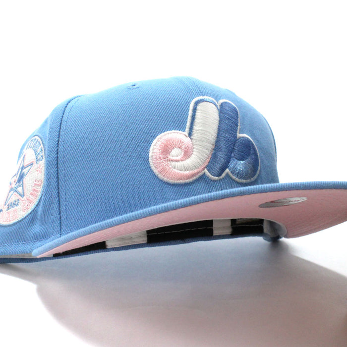 Montreal Expos All Star Game 1982 New Era Fitted 59Fifty Hat (Blue Pink Under Brim)