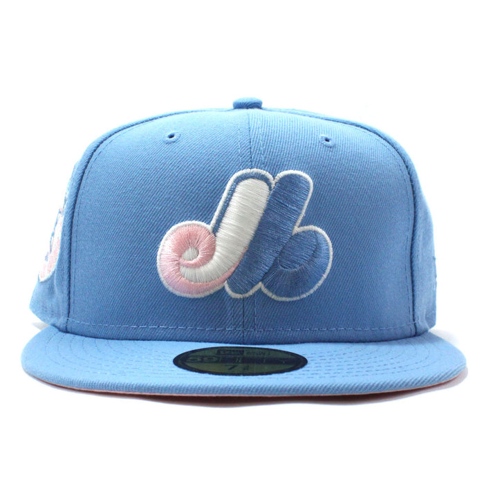 Montreal Expos All Star Game 1982 New Era Fitted 59Fifty Hat (Blue Pink Under Brim)
