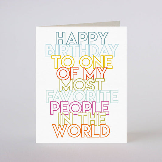 Most Favorite Birthday Card