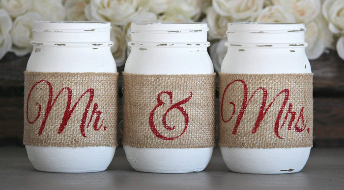 Mr. & Mr. Wedding Decor | Engagement Party Decor | Same Sex Table Decor - Jarful House