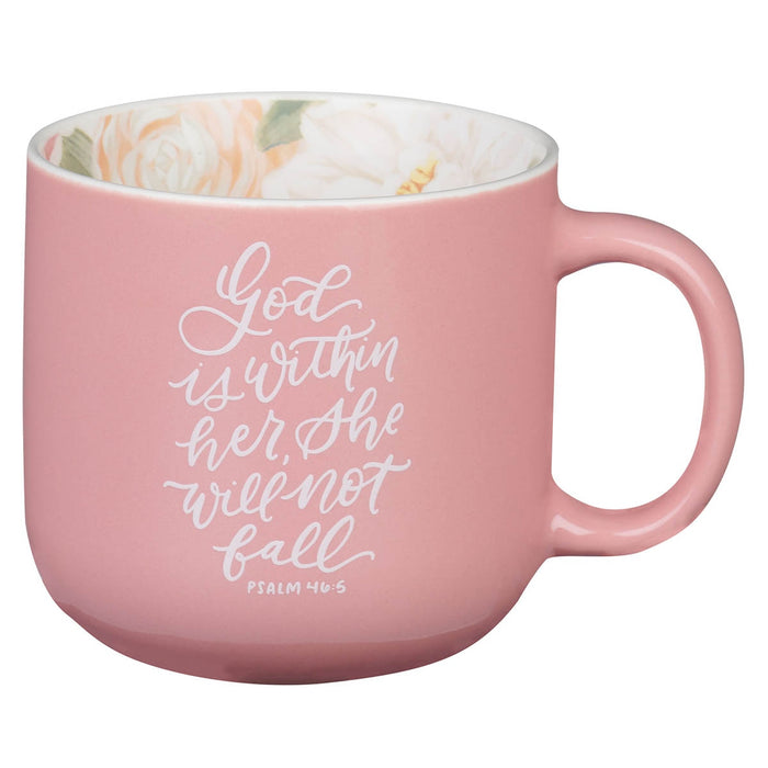Mug Pink God Is Within Her Ps. 46:5