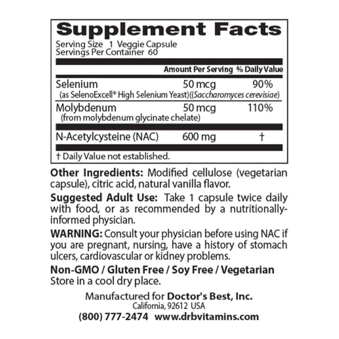 Doctor's Best NAC Detox Regulators _4