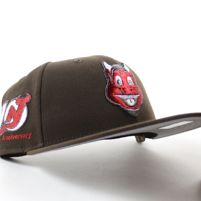 New Jersey Devils 10th Anniversary New Era 59Fifty Fitted Hat (Walnut Gray Under Brim)