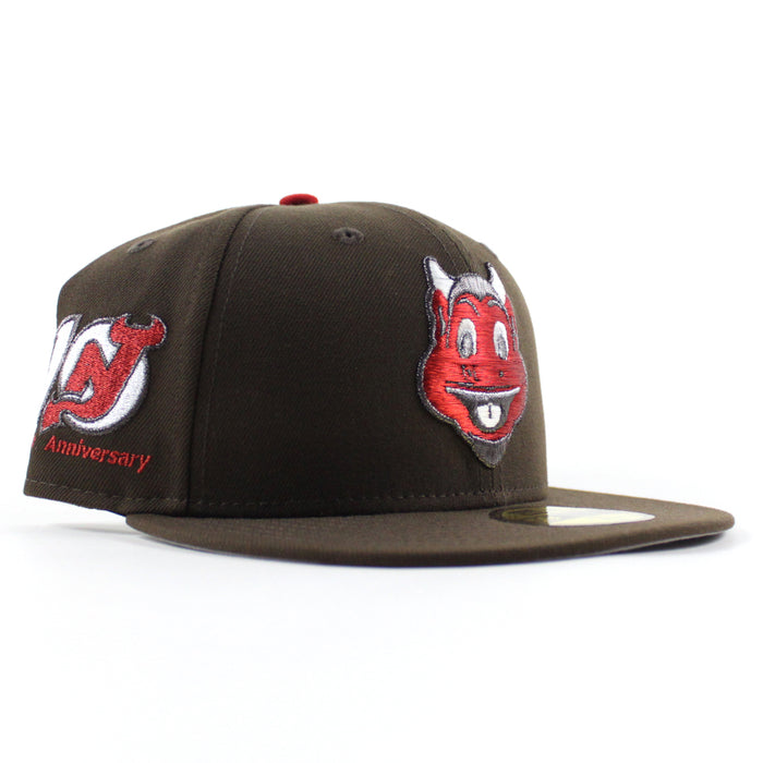 New Jersey Devils 10th Anniversary New Era 59Fifty Fitted Hat (Walnut Gray Under Brim)