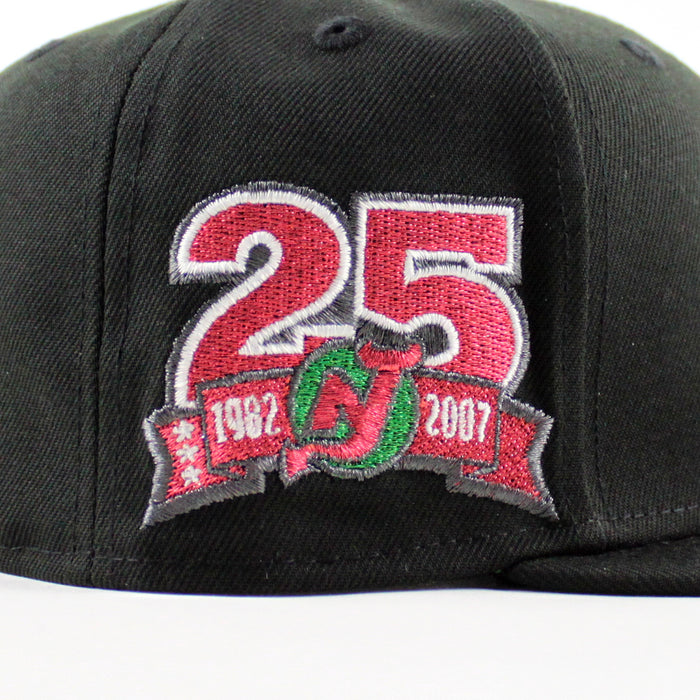 New Jersey Devils 25th Anniversary New Era 59Fifty Fitted Hat (Black Green Under Brim)