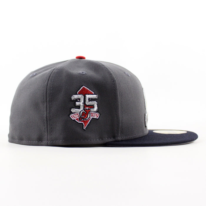 New Jersey Devils 35 Years New Era 59Fifty Fitted Hat (Graphite Gray Navy Under Brim)