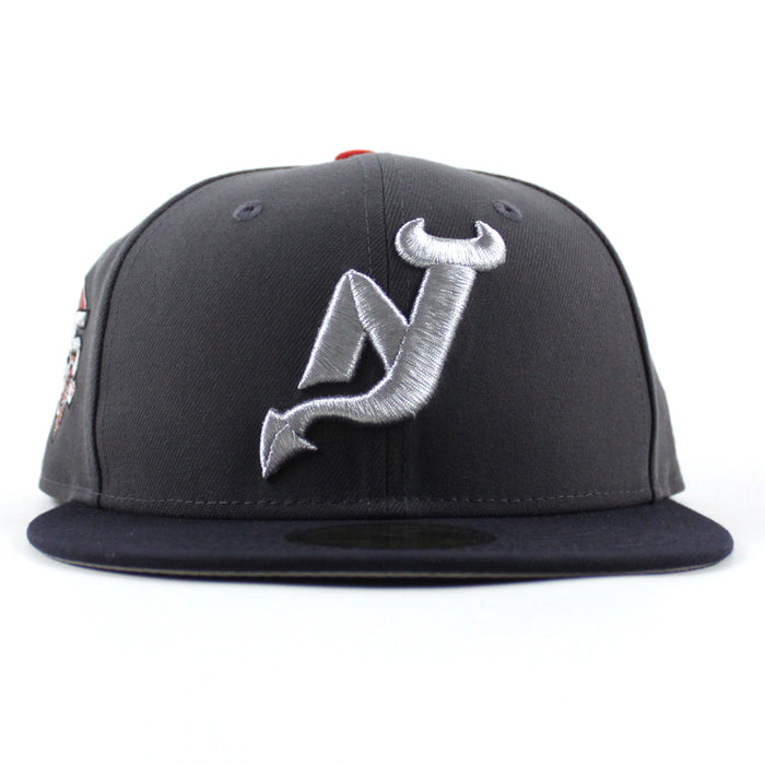 New Jersey Devils 35 Years New Era 59Fifty Fitted Hat (Graphite Gray Navy Under Brim)