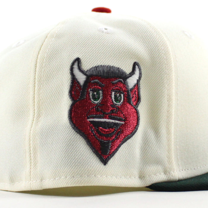 New Jersey Devils Devil Patch New Era 59Fifty Fitted Hat (Chrome White Dark Green Gray Under Brim)