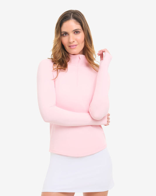 NEW WOMEN'S MOCK ZIP TOP (3100)