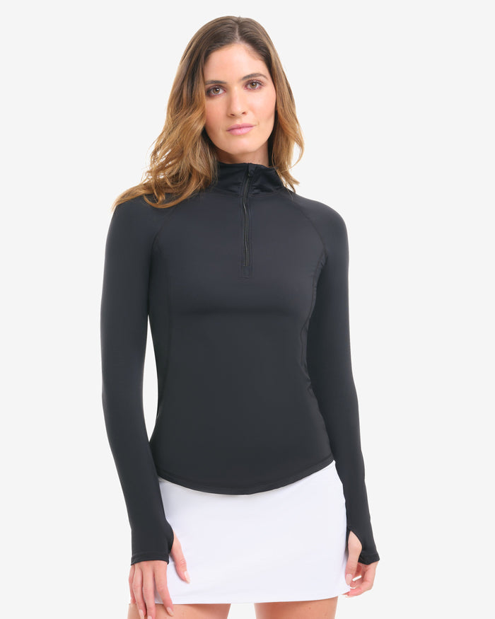 NEW WOMEN'S MOCK ZIP TOP (3100)