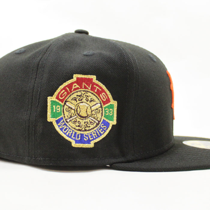 NEW YORK GIANTS 1933 World Series 59Fifty New Era Fitted Hat (Black Green Under Brim)