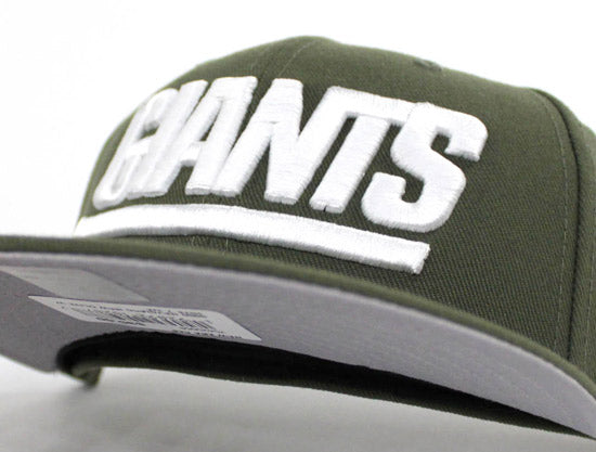 New York Giants New Era 59Fifty Fitted Hat (Olive White Gray Under Brim)