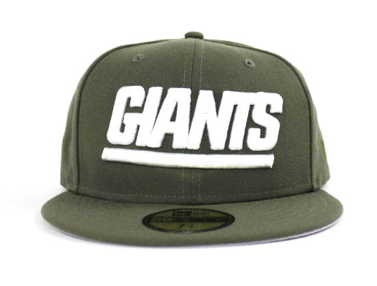 New York Giants New Era 59Fifty Fitted Hat (Olive White Gray Under Brim)