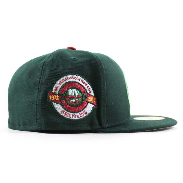 New York Islanders 1972-2015 Patch New Era 59Fifty Fitted Hat (Dark Green Gray Under Brim)