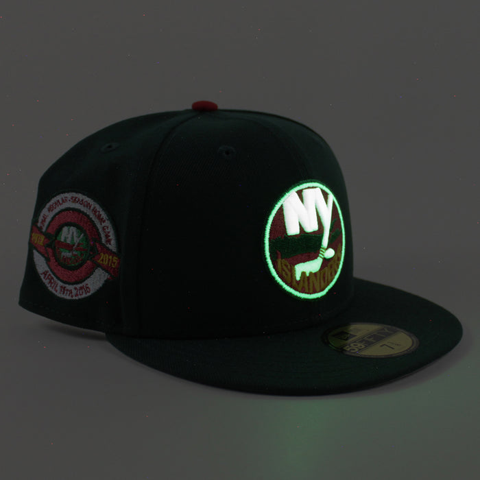 New York Islanders 1972-2015 Patch New Era 59Fifty Fitted Hat (Dark Green Gray Under Brim)