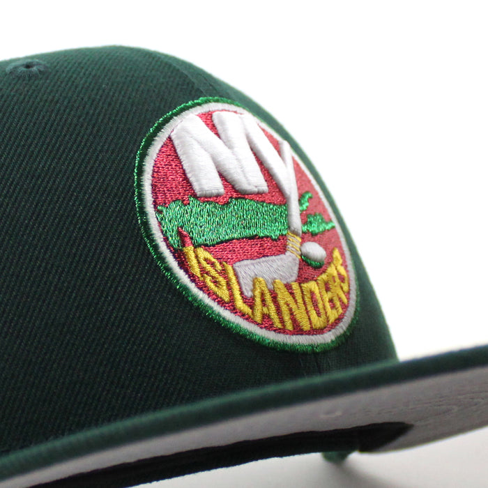 New York Islanders 1972-2015 Patch New Era 59Fifty Fitted Hat (Dark Green Gray Under Brim)