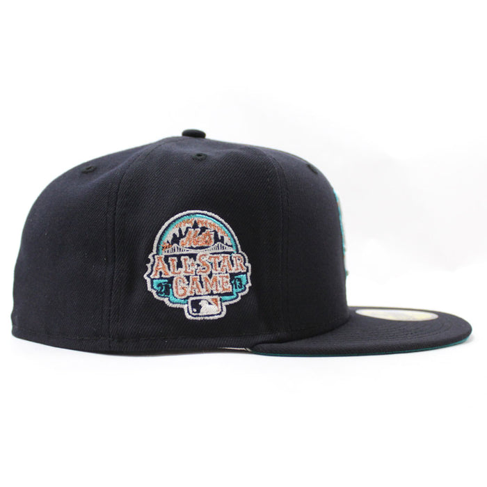 New York Mets 2013 All-Star Game 59Fifty New Era Fitted Hat (Glow in the Dark Navy Turquoise Under Brim)