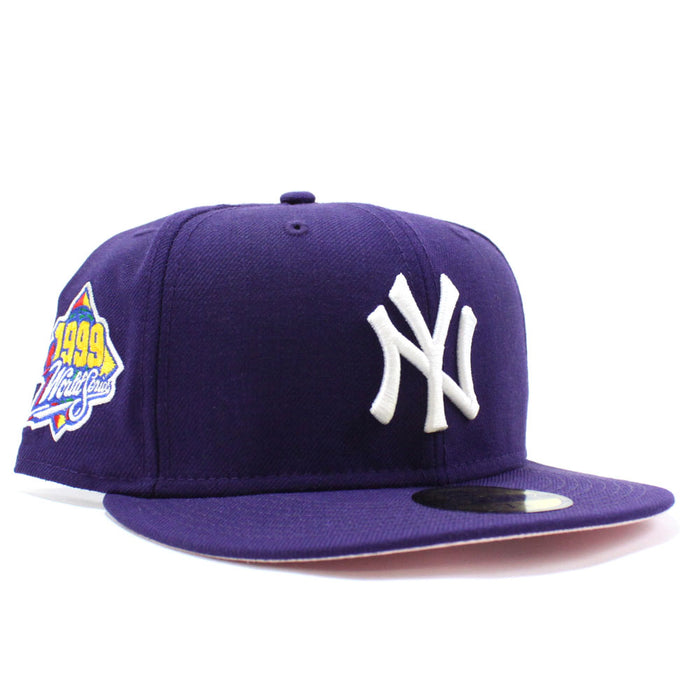 New York Yankees 1999 World Series New Era 59Fifty Fitted Hat (Purple Pink Under Brim)