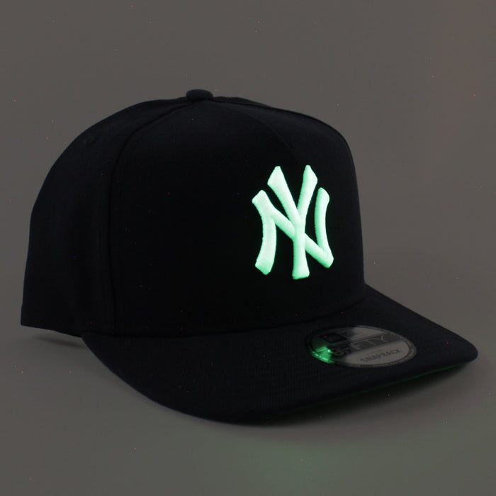 New York Yankees A-FRAME New Era 9Fifty Snapback Cap (Glow in the Dark Navy Green Under Brim)