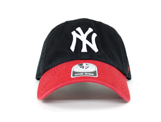 New York Yankees Dad Hats (Black Red)