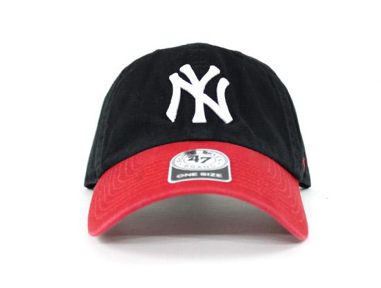 New York Yankees Dad Hats (Black Red)