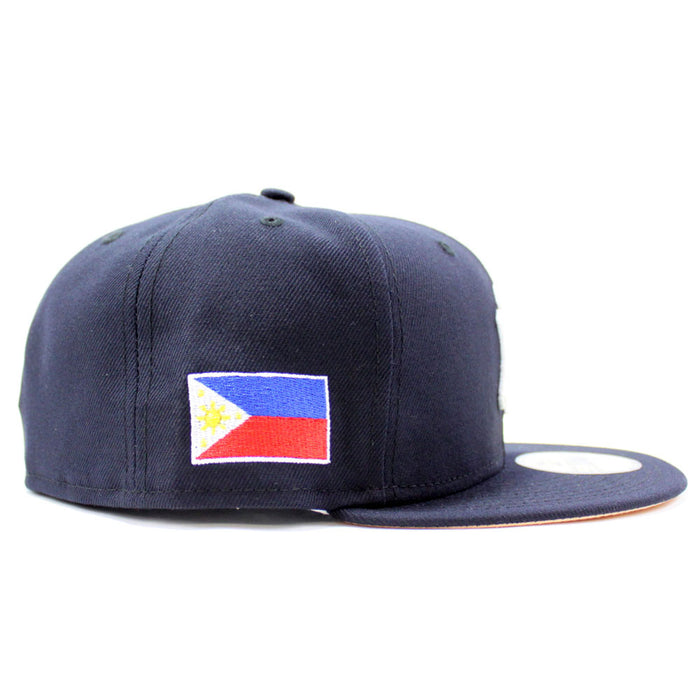 New York Yankees PHILIPPINES FLAG 59Fifty New Era Fitted Hat (Navy Peach Under Brim)