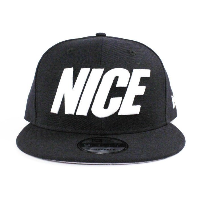 Nice New Era 9Fifty Snapback Hat (Navy Gray Under Brim)