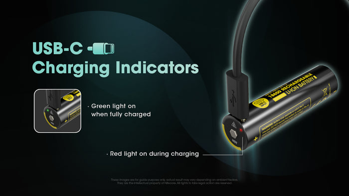 Nitecore NL1836R 18650 3600MAH USB-C Battery
