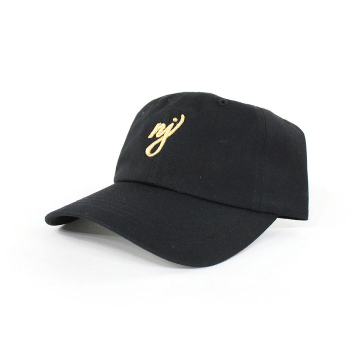 NJ Dad Hat (Black Metallic Gold)