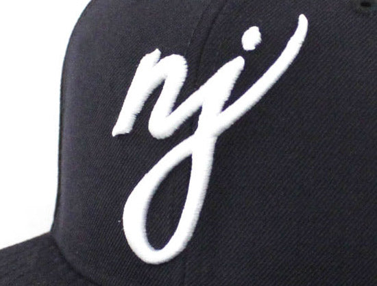 NJ Script  9Fifty Snapback Hat (Navy WHITE GRAY UNDER BRIM)