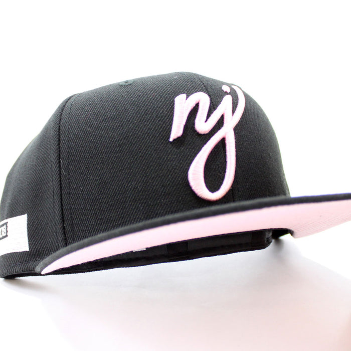 NJ Script New Era 59Fifty Fitted Hat (Black Pink Under Brim)
