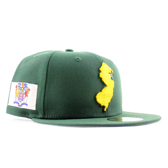 NJ State New Era 59Fifty Fitted Hat (Mountain Green Gray Under Brim)