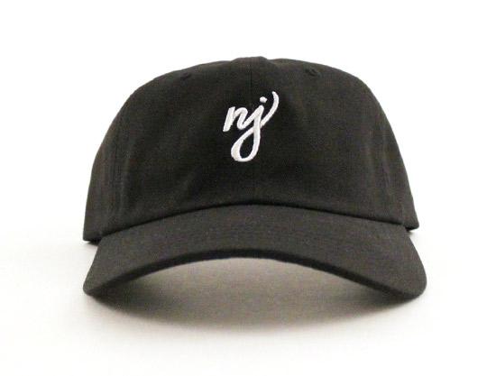 NJ Unconstructed Baseball Adjustable Dad Hat (Black)