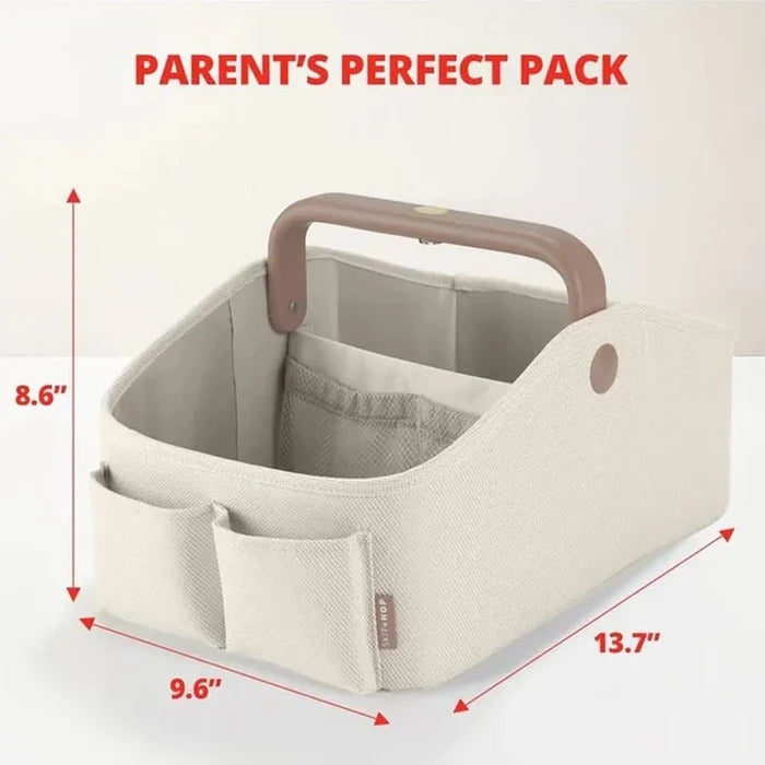 Nursery Light-Up Baby Diaper Caddy Organizer with Touch Sensor