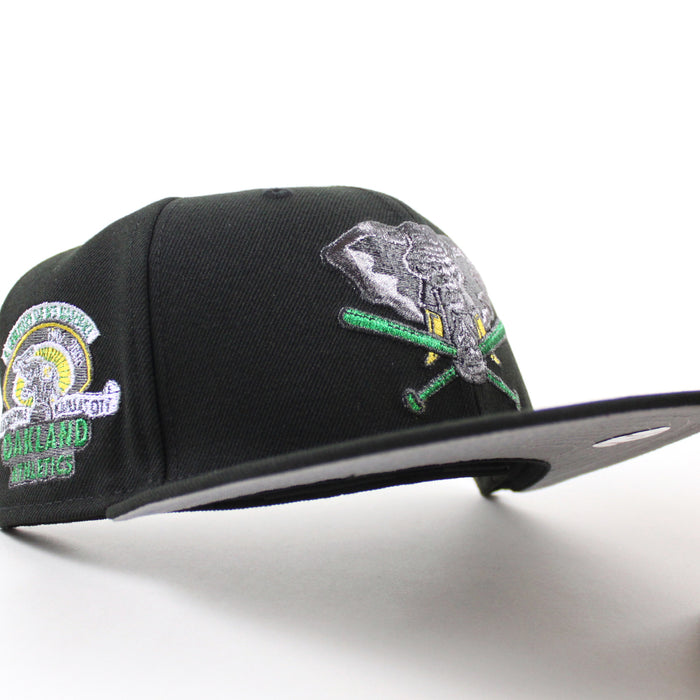 Oakland Athletics A Century of As Baseball New Era 59Fifty Fitted Hat (Black Gray Under Brim)