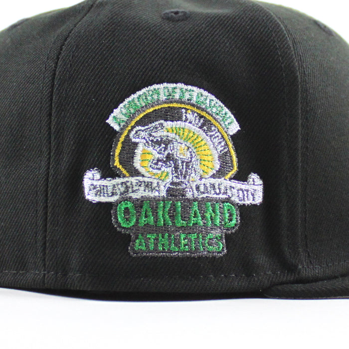 Oakland Athletics A Century of As Baseball New Era 59Fifty Fitted Hat (Black Gray Under Brim)