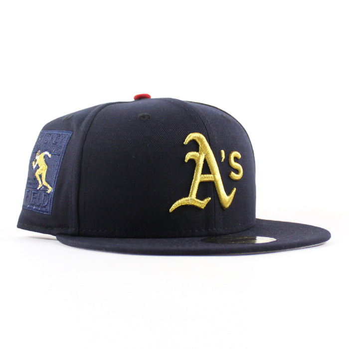 Oakland Athletics Ricky Henderson New Era 59Fifty Fitted Hat (Navy Gray Under Brim)