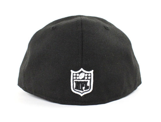 Oakland Raiders 59Fifty Fitted Hat (BLACK WHITE GRAY UNDER BRIM)