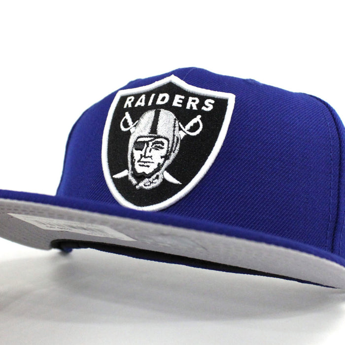 Oakland Raiders New Era 59Fifty Fitted Hat (Blue Gray Under Brim)