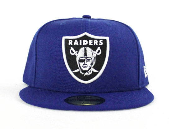 Oakland Raiders New Era 59Fifty Fitted Hat (Blue Gray Under Brim)