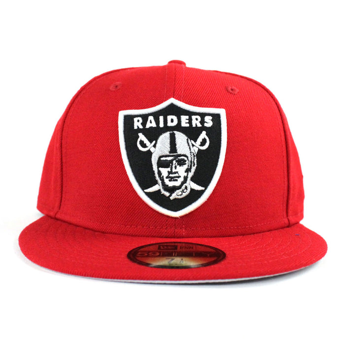 Oakland Raiders New Era 59Fifty Fitted Hat (Red Gray Under Brim)
