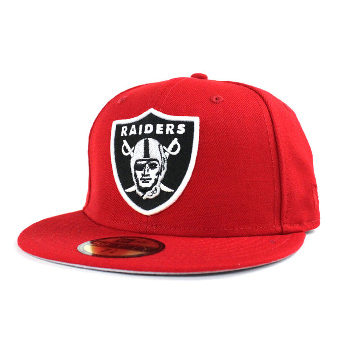 Oakland Raiders New Era 59Fifty Fitted Hat (Red Gray Under Brim)