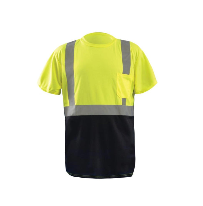 OccuNomix Hi-Visibility Short Sleeve T-Shirt Work Shirts OccuNomix Yellow 2XL Reg