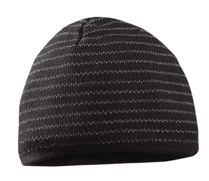 OccuNomix Reflective Striped Beanie Hats & Caps OccuNomix Black OS