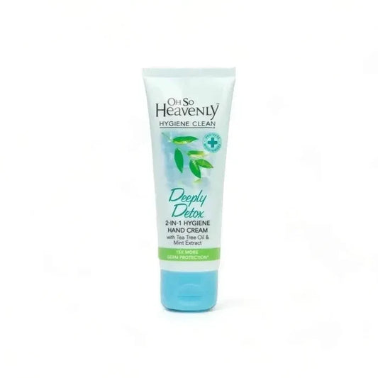 Oh So Heavenly Hygiene Clean Hand Cream Deeply Detox 75ml with Tea Tree Oil and Mint Extract moisturizing and germ protection