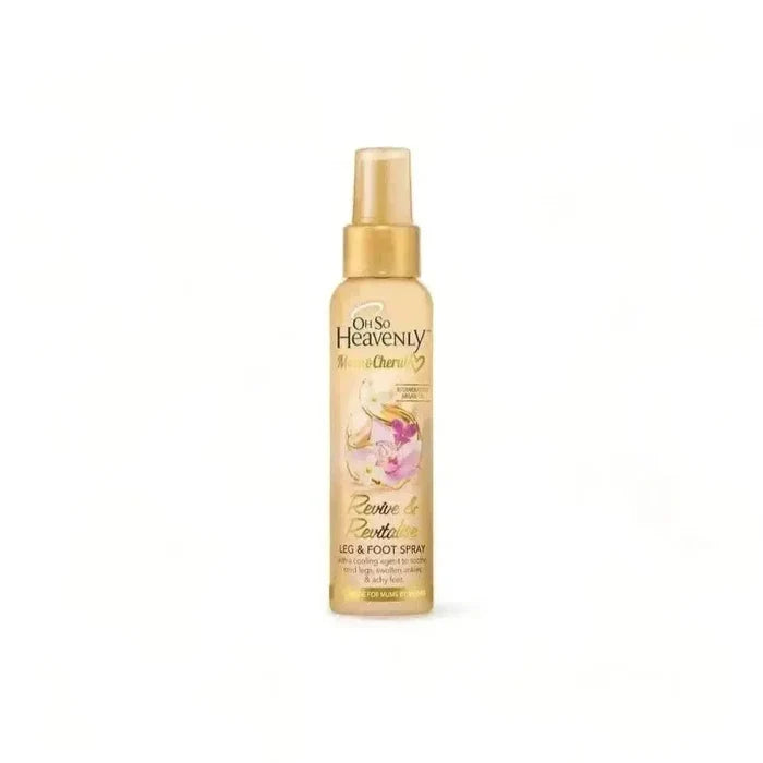 Oh So Heavenly Mum & Cherub Leg & Foot Spray 100ml bottle for soothing tired legs and feet