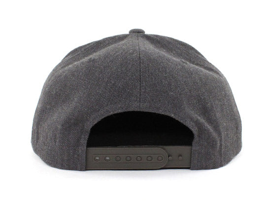 Old School NJ Snapback Hat (Dark Gray White Green Under brim)