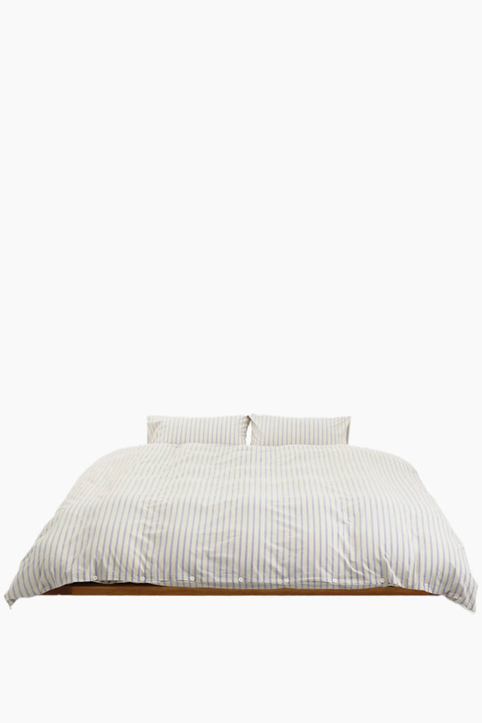 Organic Cotton Percale Bedding | Needle Stripes