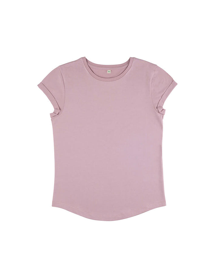 Organic Cotton Rolled Sleeve T-shirt | Bascora